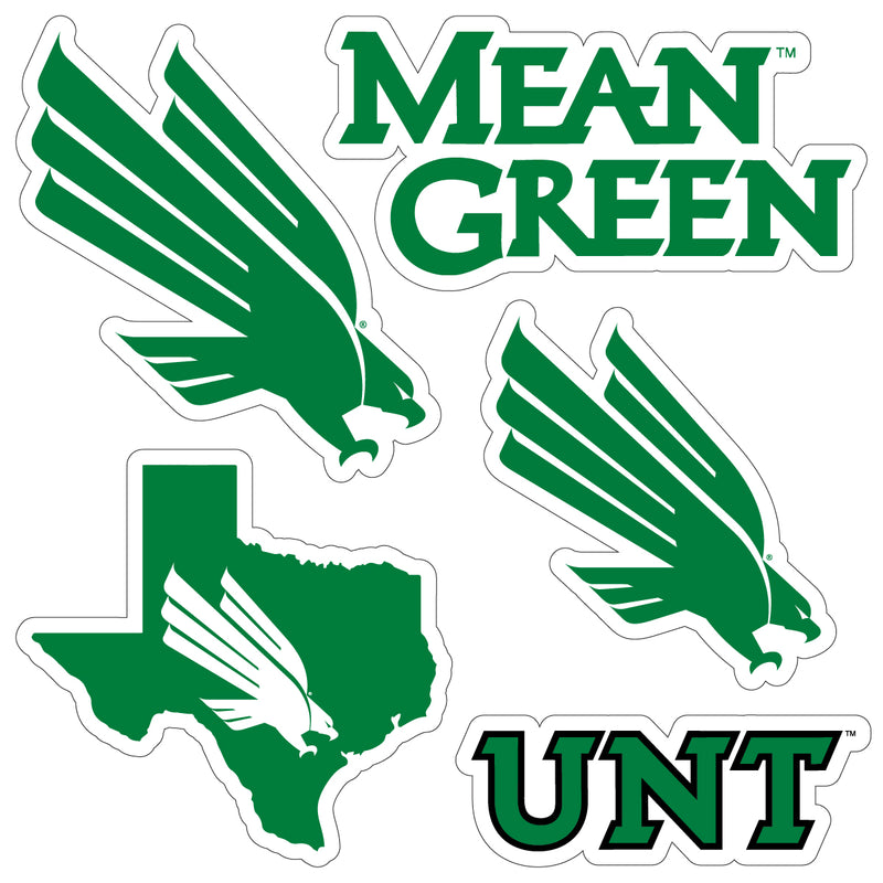 North Texas Officially Licensed College Sticker Multipack - School Spirit Decal Set 5-Pack
