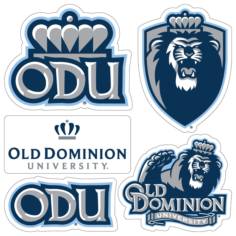 Old Dominion Monarchs Officially Licensed College Sticker Multipack - School Spirit Decal Set 5-Pack