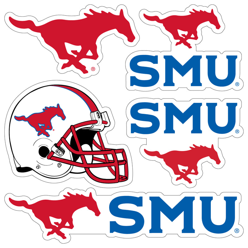 Southern Methodist University Officially Licensed College Sticker Multipack - School Spirit Decal Set 5-Pack
