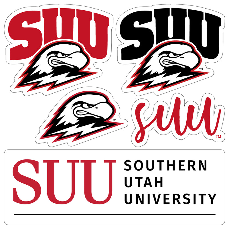 Southern Utah University Officially Licensed College Sticker Multipack - School Spirit Decal Set 5-Pack