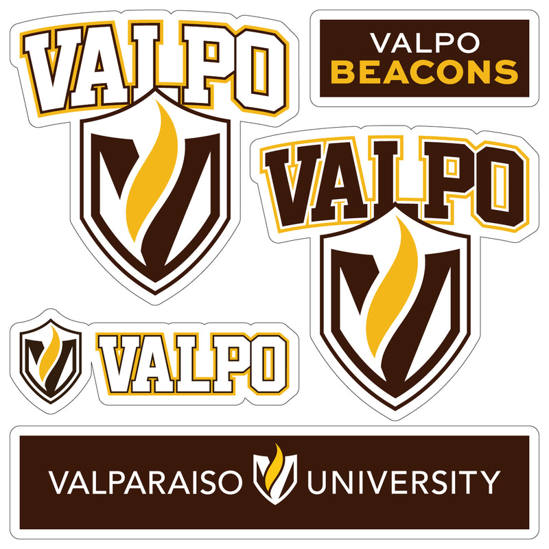 Valparaiso University Officially Licensed College Sticker Multipack - School Spirit Decal Set 5-Pack