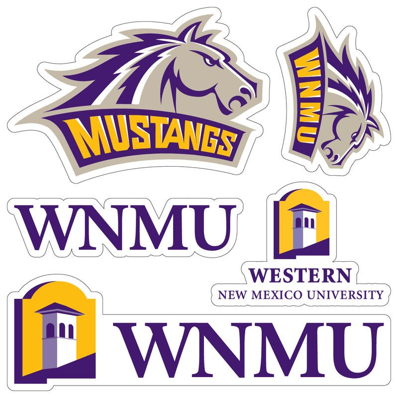 Western New Mexico University Hawks Officially Licensed College Sticker Multipack - School Spirit Decal Set