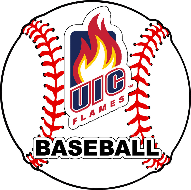 University of Illinois at Chicago 4-Inch Baseball Vinyl Decal Officially Licensed Collegiate Product
