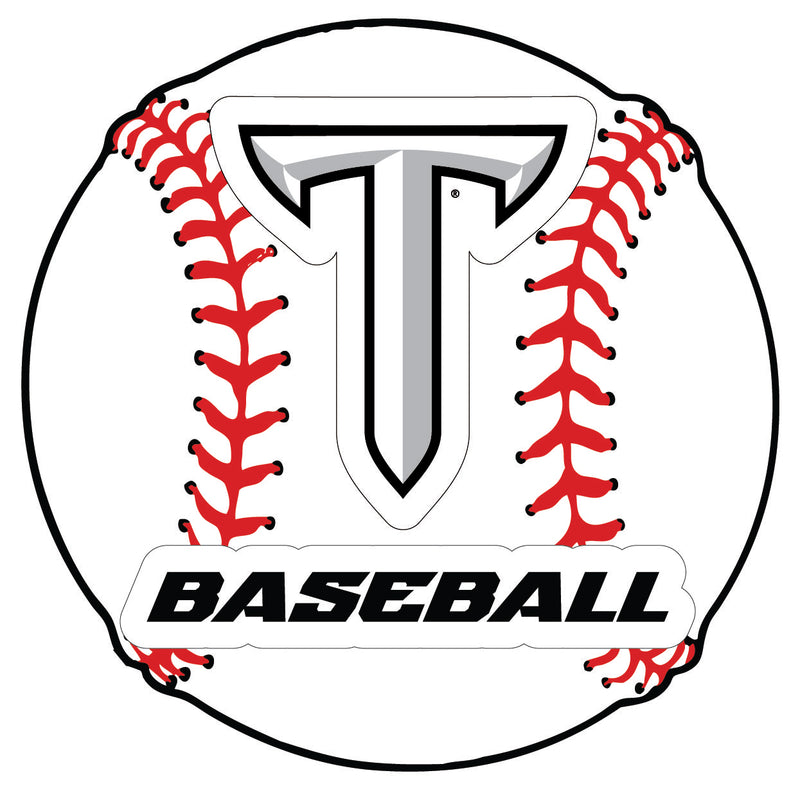 Troy University 4-Inch Baseball Vinyl Decal Officially Licensed Collegiate Product