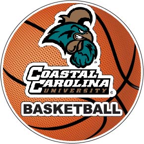 Coastal Carolina University 4-Inch Basketball Vinyl Decal Officially Licensed Collegiate Product