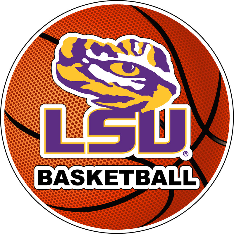 LSU Tigers 4-Inch Basketball Vinyl Decal Officially Licensed Collegiate Product