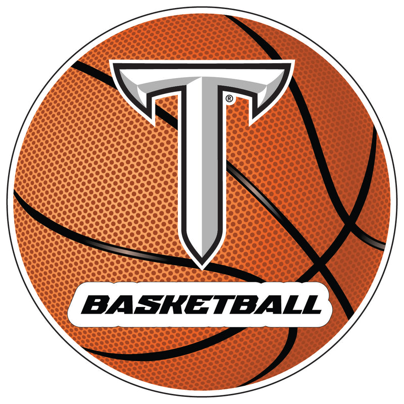 Troy University 4-Inch Basketball Vinyl Decal Officially Licensed Collegiate Product