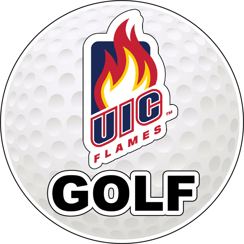 University of Illinois at Chicago 4-Inch Golf Vinyl Decal Officially Licensed Collegiate Product