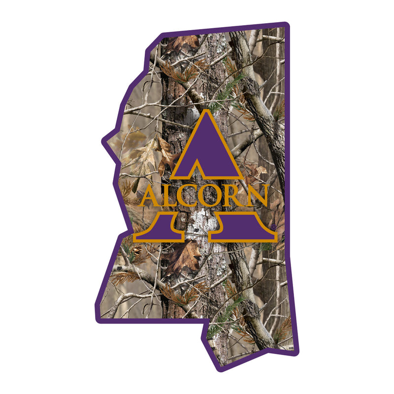 Alcorn State Braves Realtree Camouflage Vinyl Sticker/Magnet - Officially Licensed