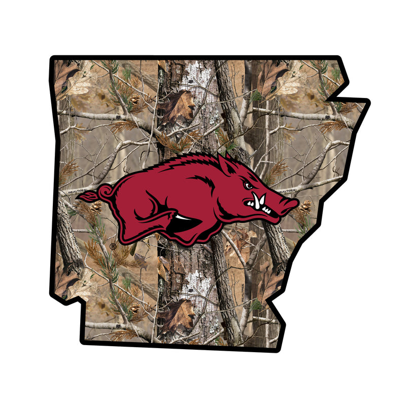 Arkansas Razorbacks Realtree Camouflage Vinyl Sticker/Magnet - Officially Licensed