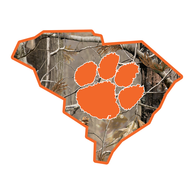 Clemson Tigers Realtree Camouflage Vinyl Sticker/Magnet - Officially Licensed