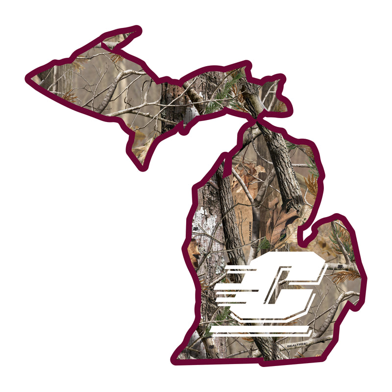 Central Michigan University Realtree Camouflage Vinyl Sticker/Magnet - Officially Licensed