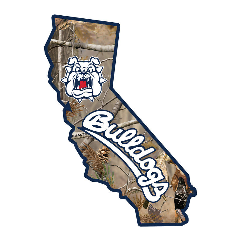 Fresno State Bulldogs Realtree Camouflage Vinyl Sticker/Magnet - Officially Licensed