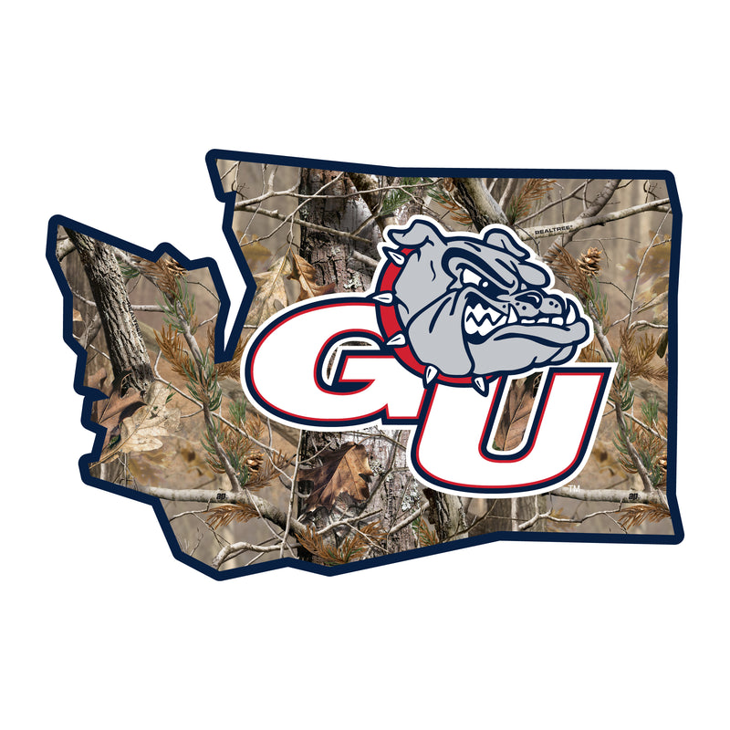 Gonzaga Bulldogs Realtree Camouflage Vinyl Sticker/Magnet - Officially Licensed