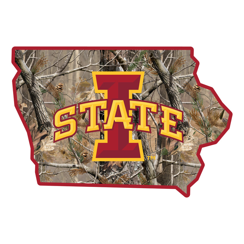 Iowa State Cyclones Realtree Camouflage Vinyl Sticker/Magnet - Officially Licensed