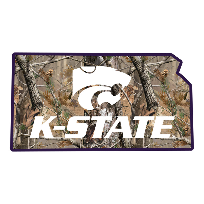 Kansas State Wildcats Realtree Camouflage Vinyl Sticker/Magnet - Officially Licensed