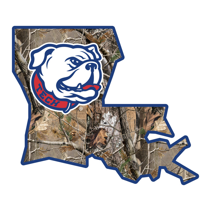 Louisiana Tech Bulldogs Realtree Camouflage Vinyl Sticker/Magnet - Officially Licensed