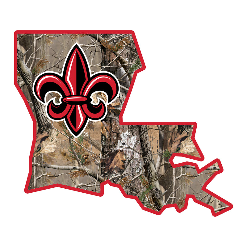 Louisiana at Lafayette Ragin' Cajuns Realtree Camouflage Vinyl Sticker/Magnet - Officially Licensed