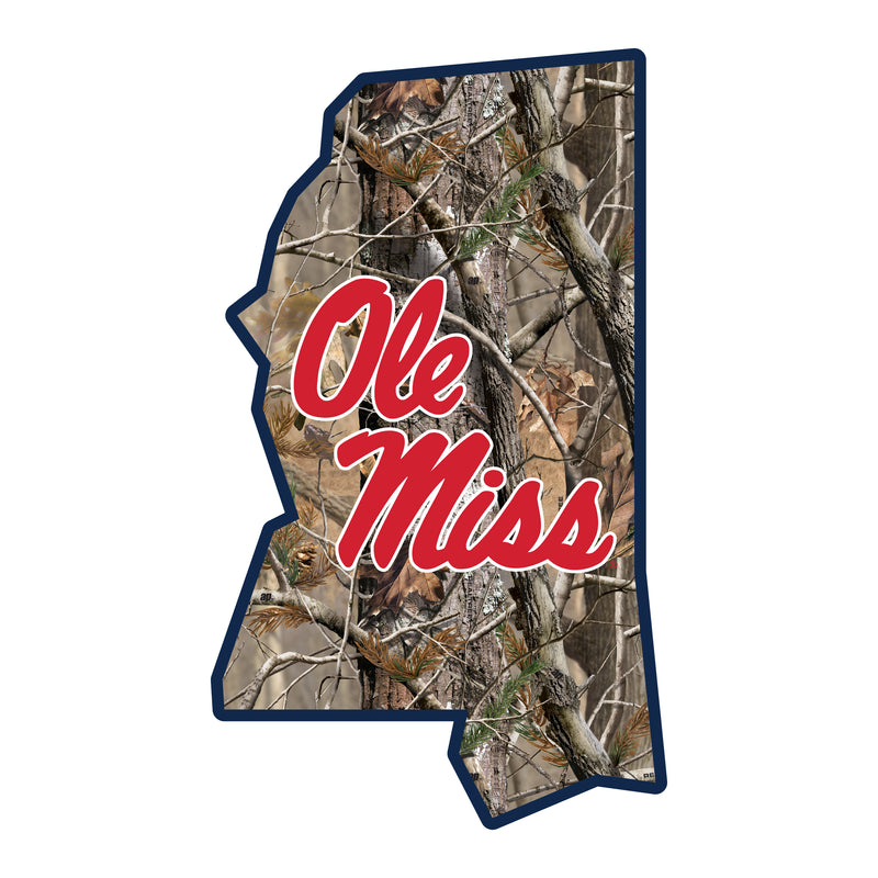 Mississippi Rebels "Ole Miss" Realtree Camouflage Vinyl Sticker/Magnet - Officially Licensed