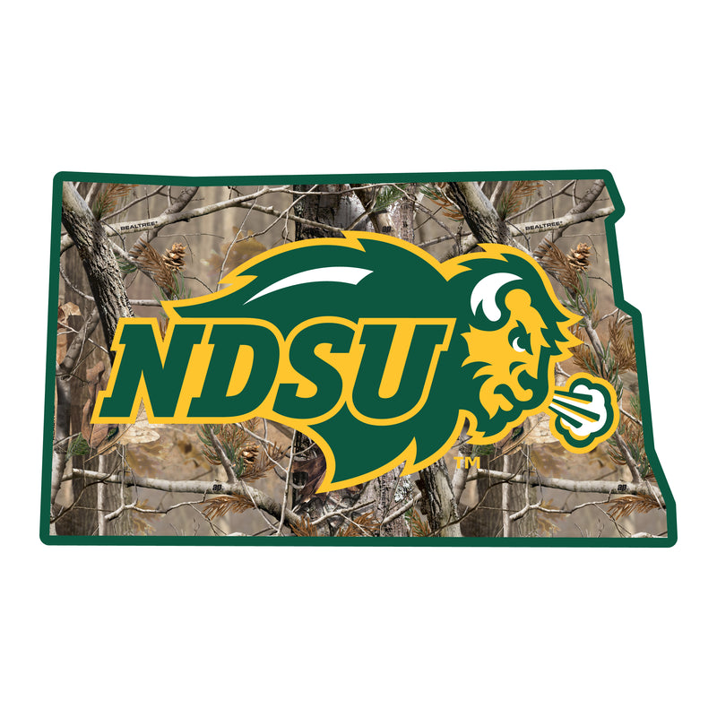 North Dakota State Bison Realtree Camouflage Vinyl Sticker/Magnet - Officially Licensed