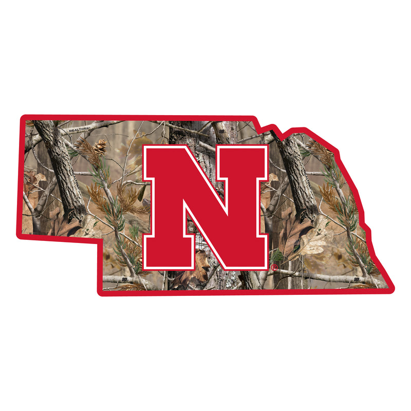 Nebraska Cornhuskers Realtree Camouflage Vinyl Sticker/Magnet - Officially Licensed