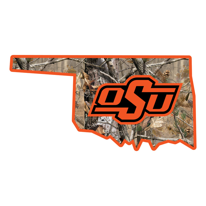 Oklahoma State Cowboys Realtree Camouflage Vinyl Sticker/Magnet - Officially Licensed