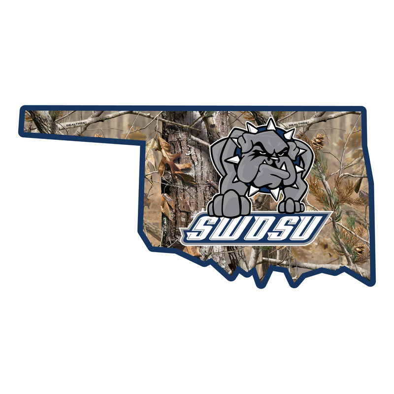 Southwestern Oklahoma State University Realtree Camouflage Vinyl Sticker/Magnet - Officially Licensed