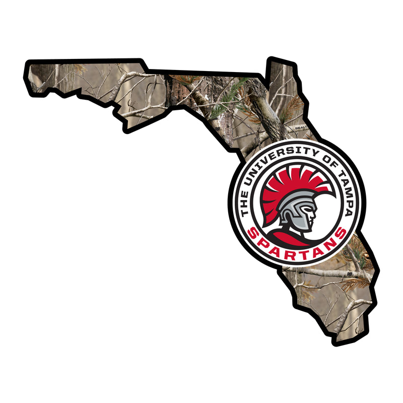 University of Tampa Spartans Realtree Camouflage Vinyl Sticker/Magnet - Officially Licensed