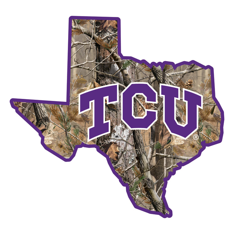 Texas Christian University Realtree Camouflage Vinyl Sticker/Magnet - Officially Licensed