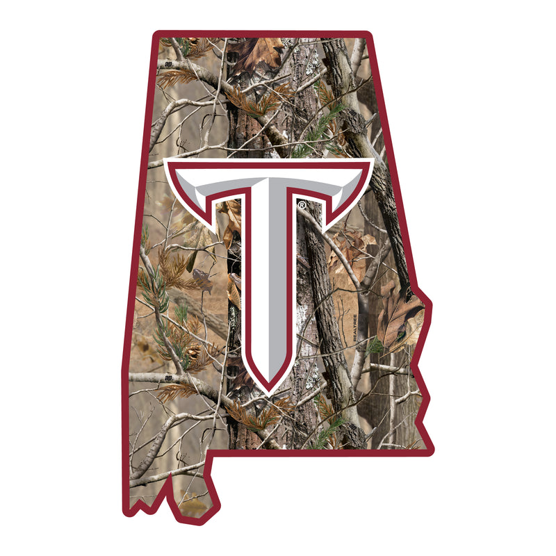 Troy University Realtree Camouflage Vinyl Sticker/Magnet - Officially Licensed
