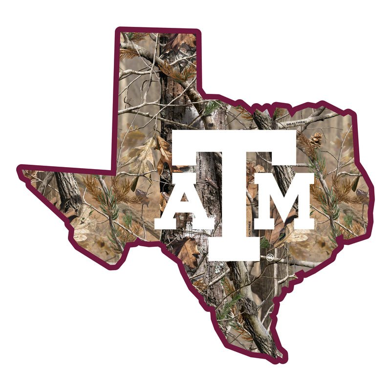 Texas A&M Aggies Realtree Camouflage Vinyl Sticker/Magnet - Officially Licensed