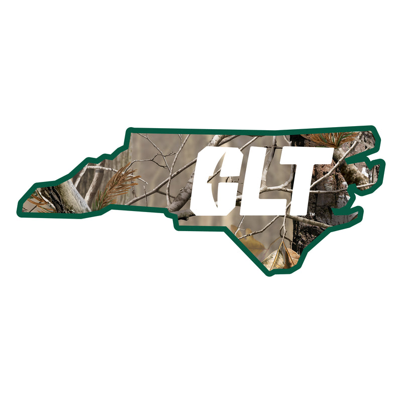 North Carolina Charlotte Forty-Niners Realtree Camouflage Vinyl Sticker/Magnet - Officially Licensed