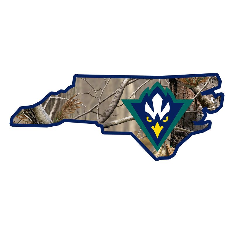 North Carolina Wilmington Seahawks Realtree Camouflage Vinyl Sticker/Magnet - Officially Licensed