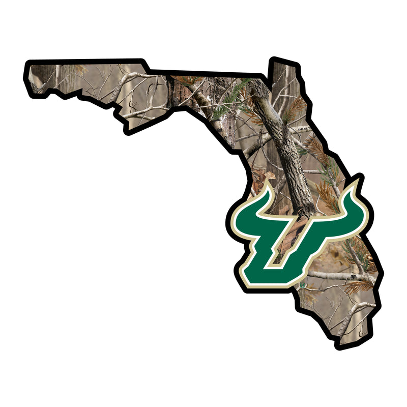 South Florida Bulls Realtree Camouflage Vinyl Sticker/Magnet - Officially Licensed
