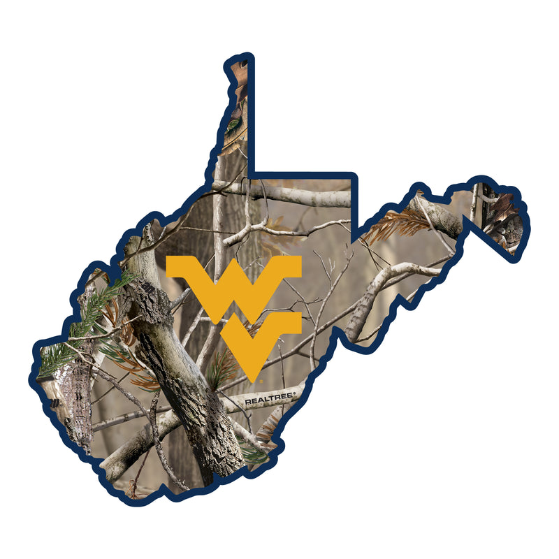 West Virginia Mountaineers Realtree Camouflage Vinyl Sticker/Magnet - Officially Licensed