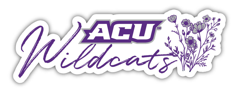 Abilene Christian University Script Floral Sticker/Magnet - Officially Licensed School Pride Decor
