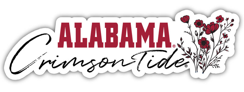 Alabama Crimson Tide Script Floral Sticker/Magnet - Officially Licensed School Pride Decor
