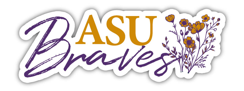 Alcorn State Braves Script Floral Sticker/Magnet - Officially Licensed School Pride Decor