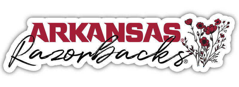 Arkansas Razorbacks Script Floral Sticker/Magnet - Officially Licensed School Pride Decor