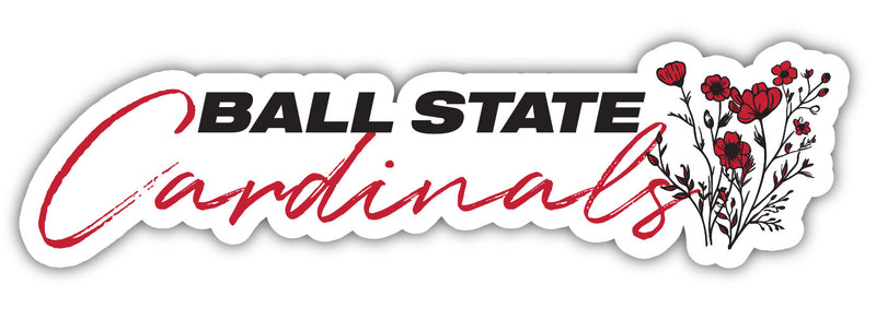 Ball State University Script Floral Sticker/Magnet - Officially Licensed School Pride Decor