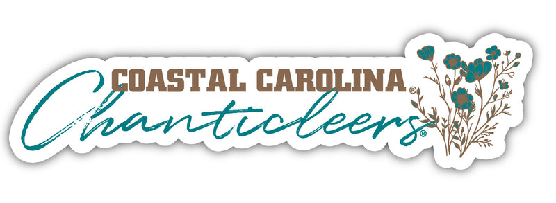 Coastal Carolina University Script Floral Sticker/Magnet - Officially Licensed School Pride Decor