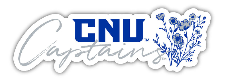 Christopher Newport Captains Script Floral Sticker/Magnet - Officially Licensed School Pride Decor