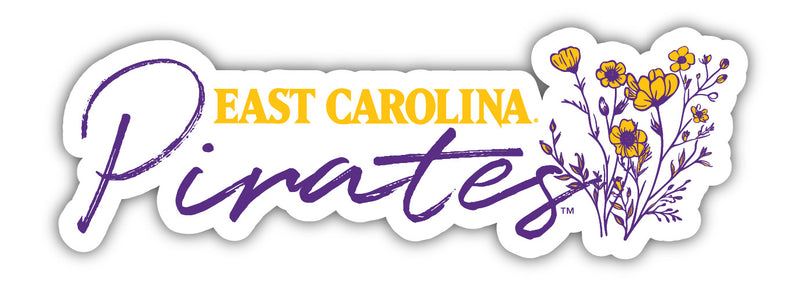 East Carolina Pirates Script Floral Sticker/Magnet - Officially Licensed School Pride Decor