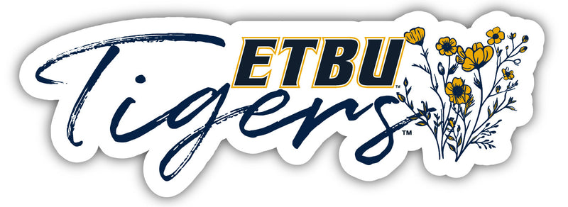East Texas Baptist University Script Floral Sticker/Magnet - Officially Licensed School Pride Decor