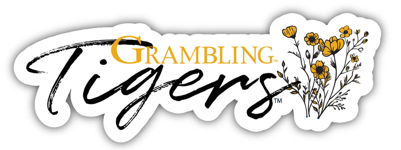 Grambling State Tigers Script Floral Sticker/Magnet - Officially Licensed School Pride Decor