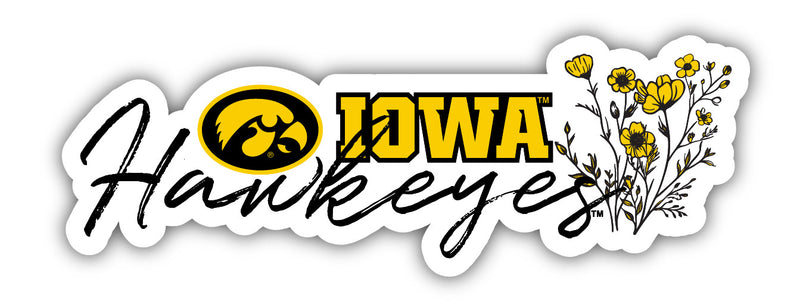 Iowa Hawkeyes Script Floral Sticker/Magnet - Officially Licensed School Pride Decor