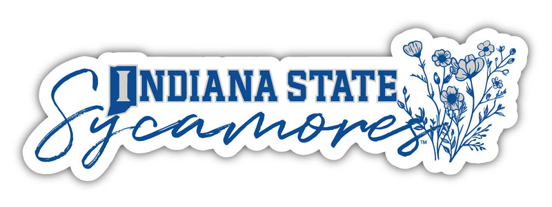 Indiana State University Script Floral Sticker/Magnet - Officially Licensed School Pride Decor