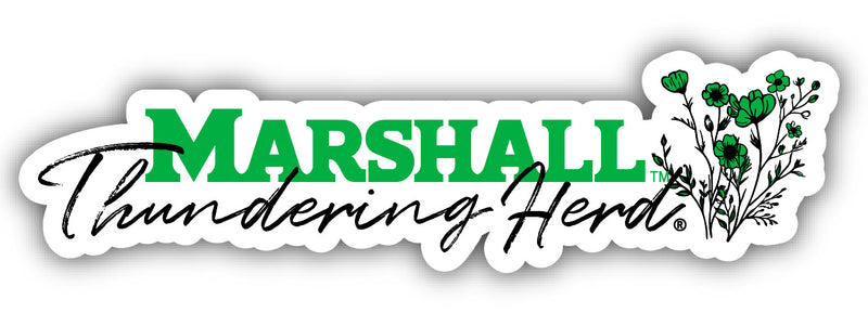 Marshall Thundering Herd Script Floral Sticker/Magnet - Officially Licensed School Pride Decor