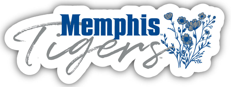 Memphis Tigers Script Floral Sticker/Magnet - Officially Licensed School Pride Decor