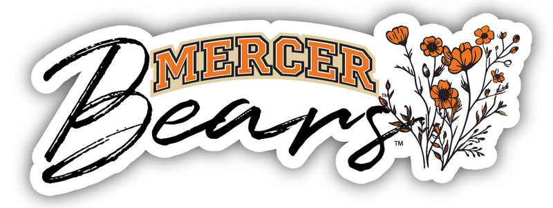 Mercer University Script Floral Sticker/Magnet - Officially Licensed School Pride Decor